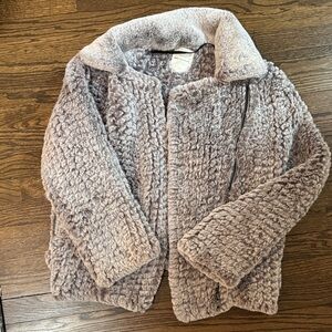 Avec Les Filles Gray Fur Coat